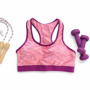 Pink & Purple Racerback Sports Bra | Medium Support Workout Top. NWT